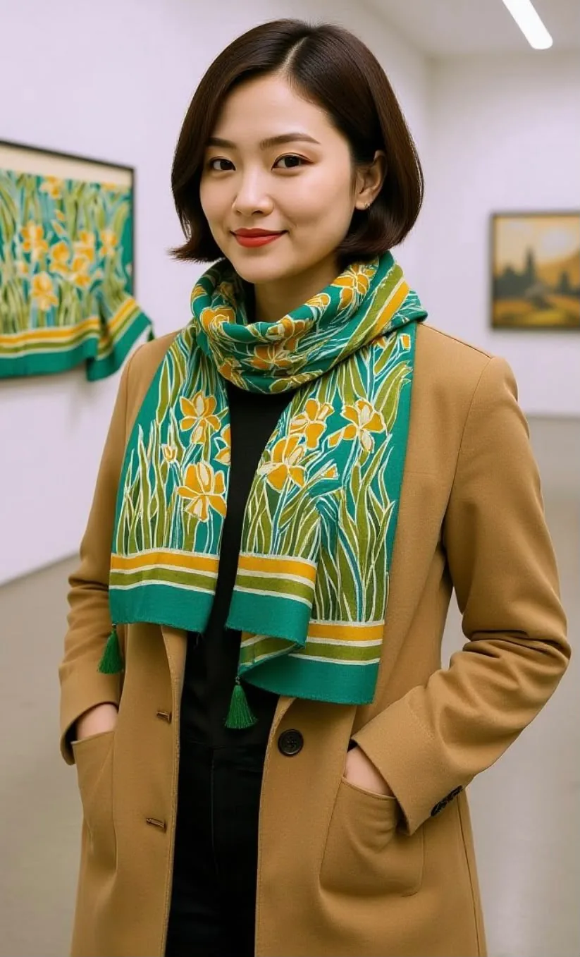 Workday ,  Looped as a scarf