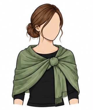 Illustration of Shoulder Drape