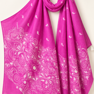 Fuchsia Paisley Cascade