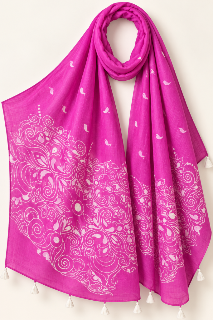 Fuchsia Paisley Cascade